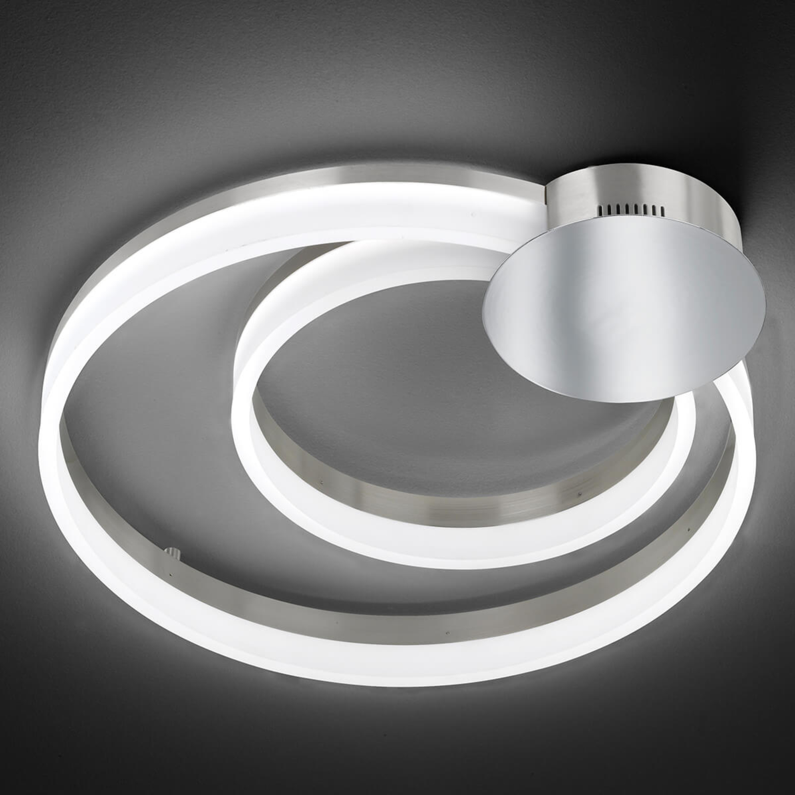 Wofi Soul - LED ceiling light in a nice shape, for Living / Dining Room, Metal, plastic, 50 W, energy efficiency: A+, L: 61 cm, W: 55 cm, H: 6.5 cm