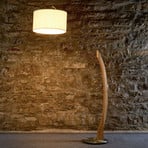 HerzBlut Amos arc lamp, oiled oak frame