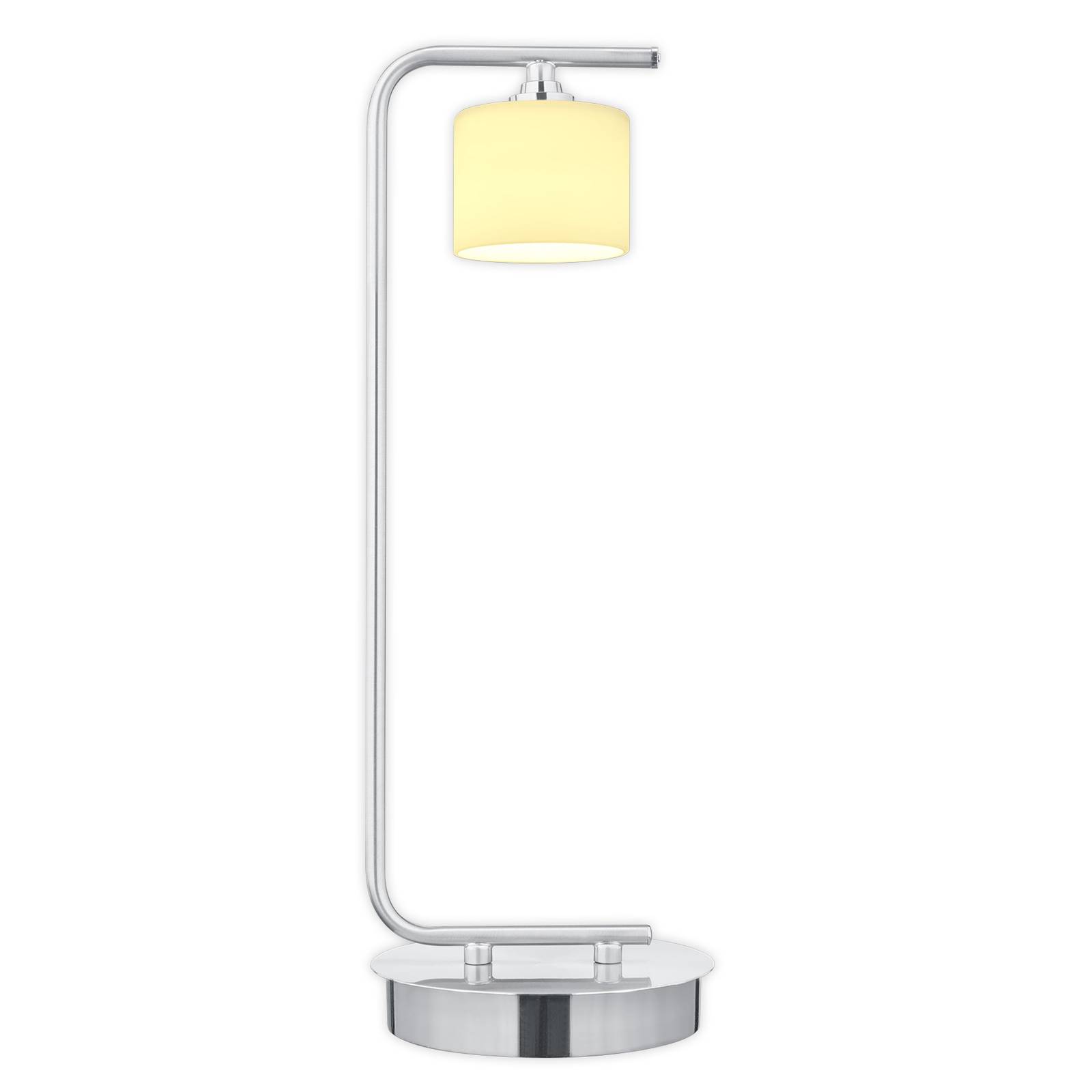 Lampe à poser LED mila en nickel 1 lampe cylindre