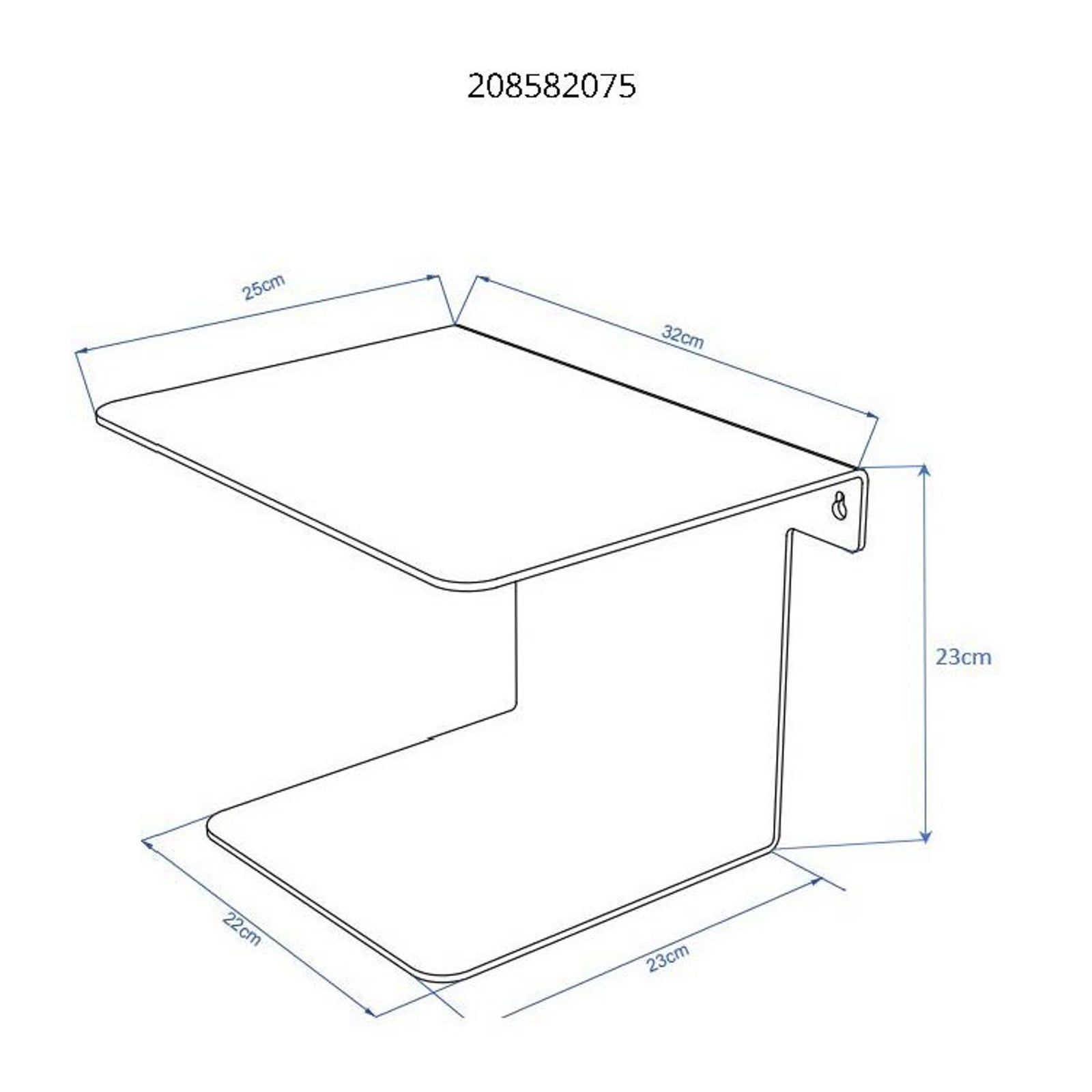 HDBook wandplank geborsteld zilver 32x25x23 cm - House Doctor