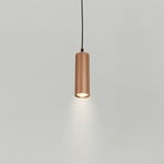 Suspension Ida, marron, à 1 lampe, Ø 10 cm, GU10