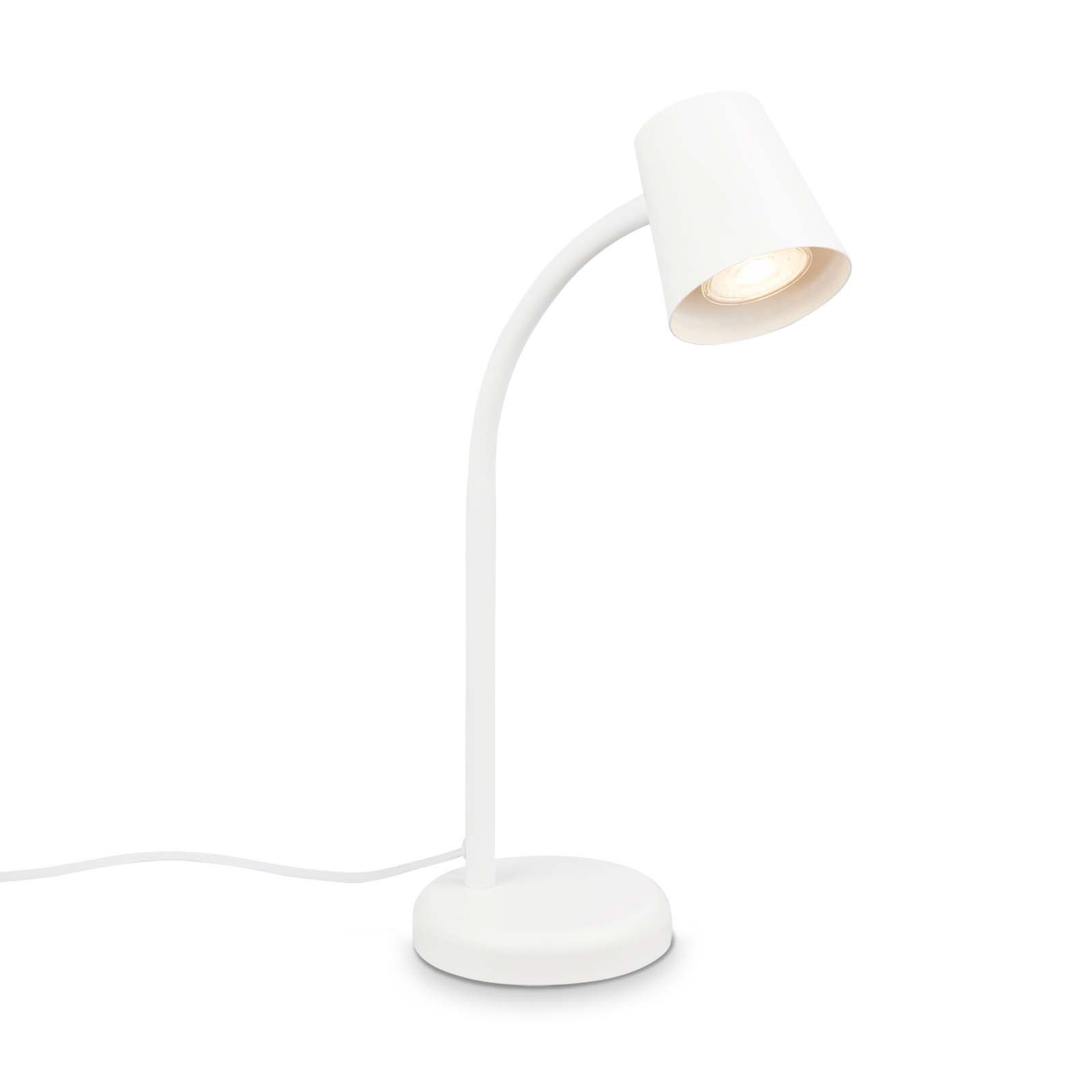 Lámpara de mesa Skriva, portalámpara GU10, blanco