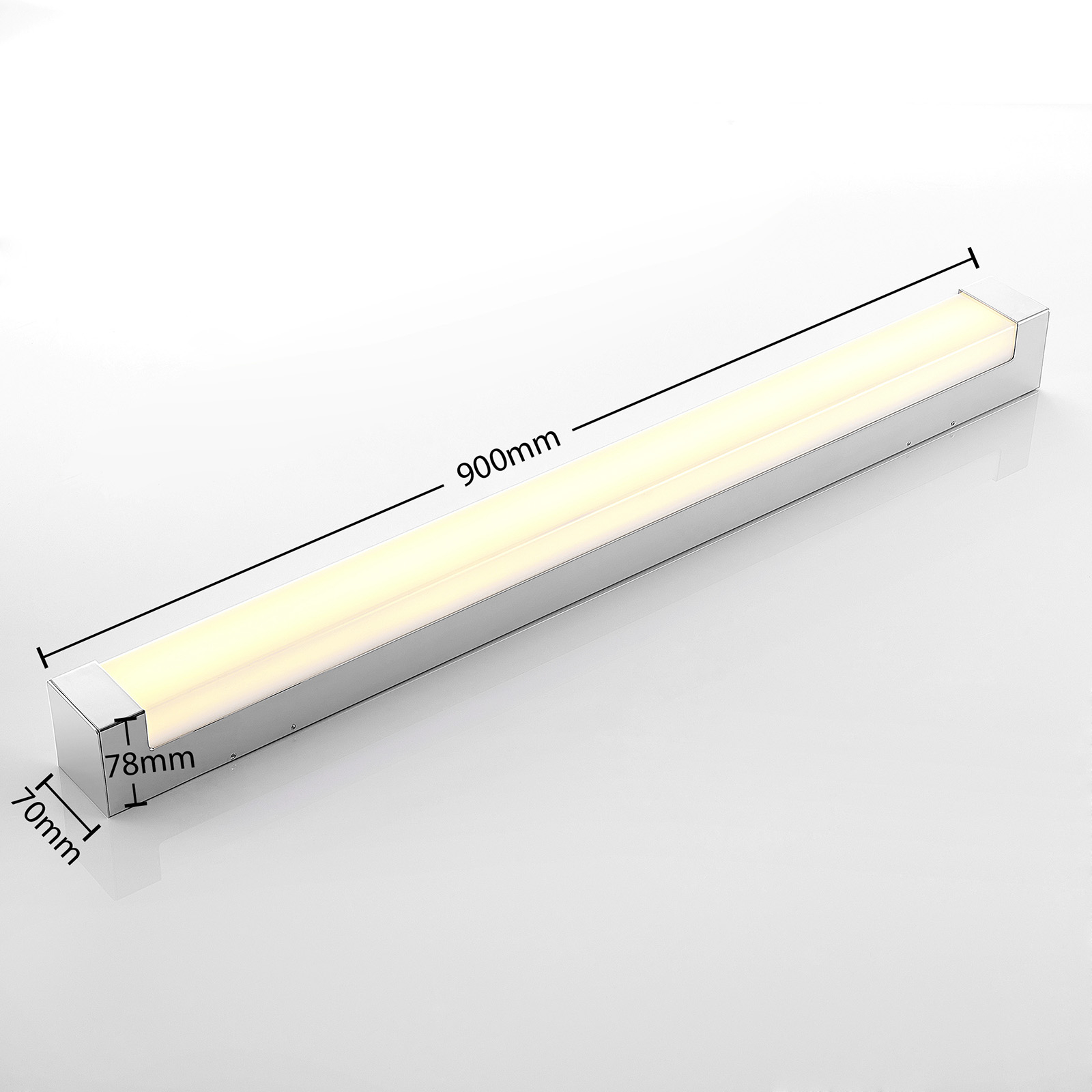 Lindby Skara LED-Badezimmerleuchte, 90 cm