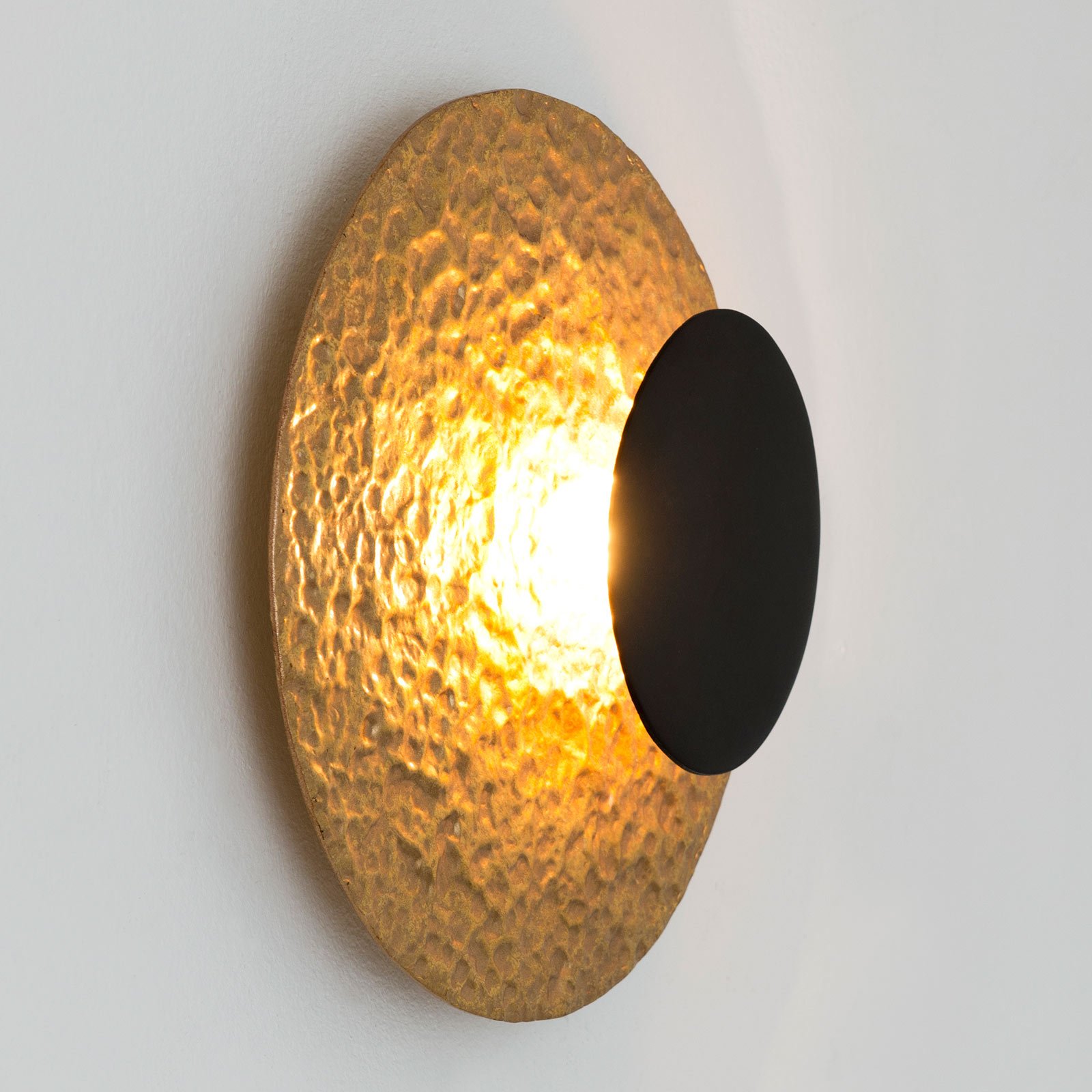 Kinkiet LED Infinity w kolorze złotym, Ø 20 cm