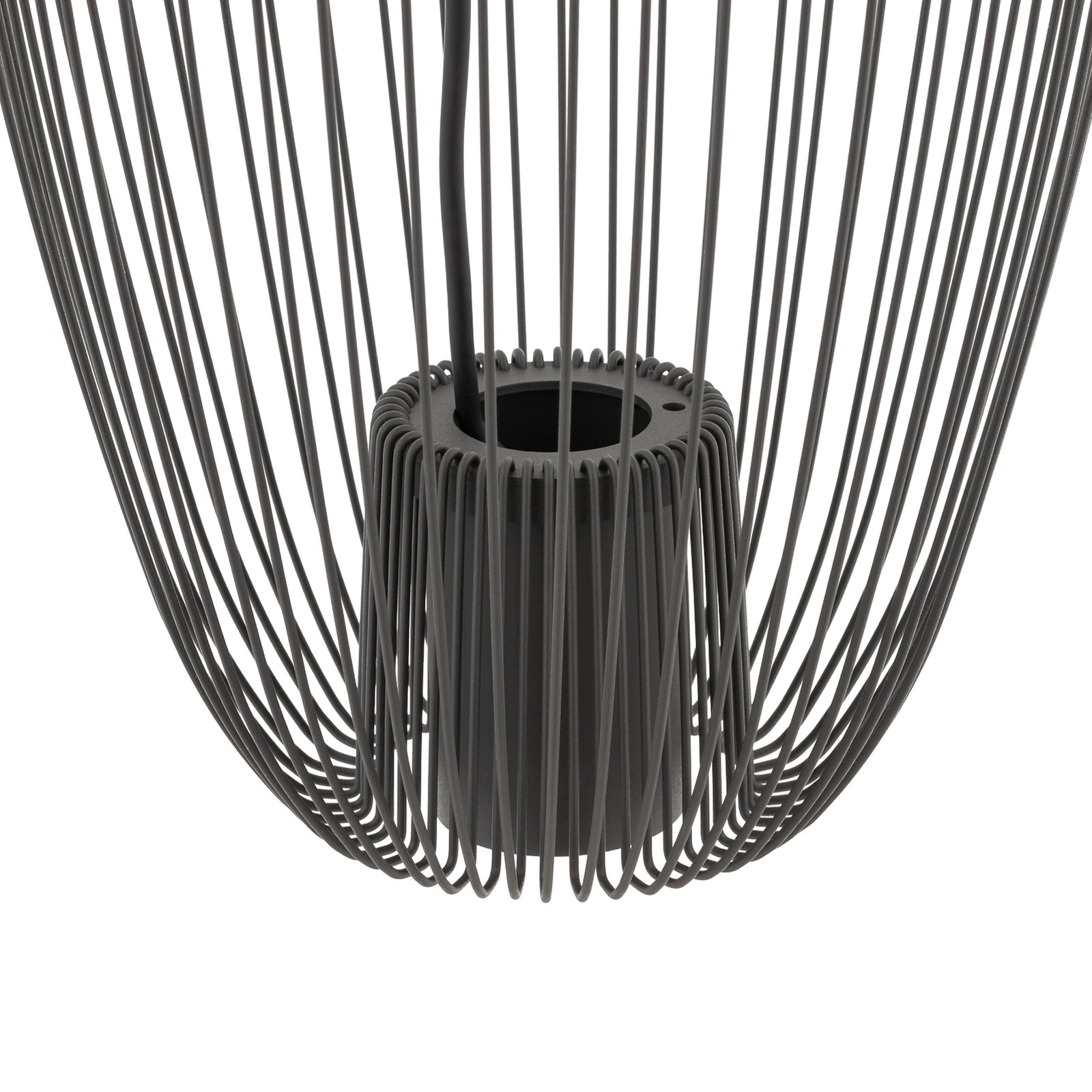 Pumpkin S pendant light, dark grey, Ø 27 cm, metal, GU10