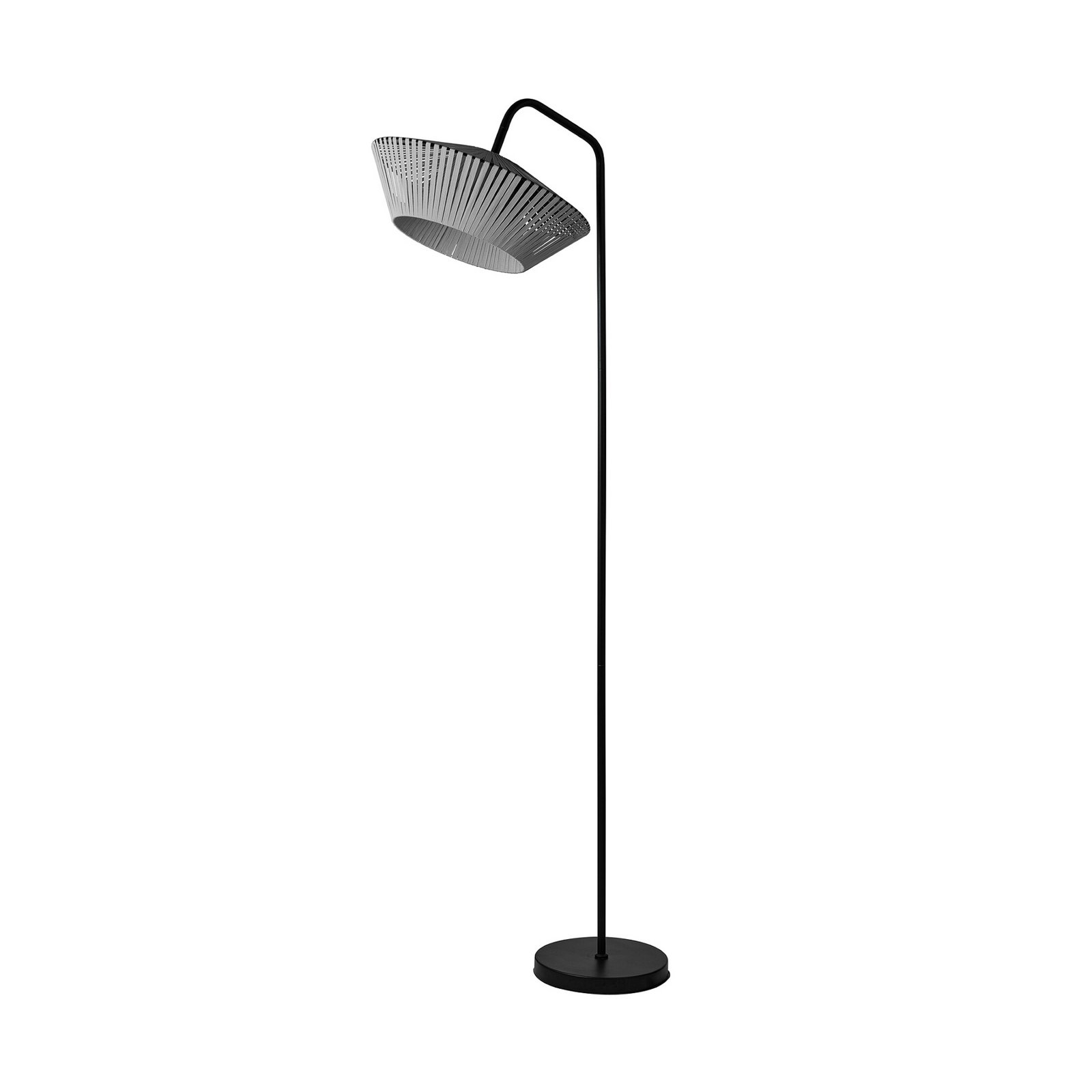 Lampe sur pied OSRAM Decor Rubans, gris, textile, E14