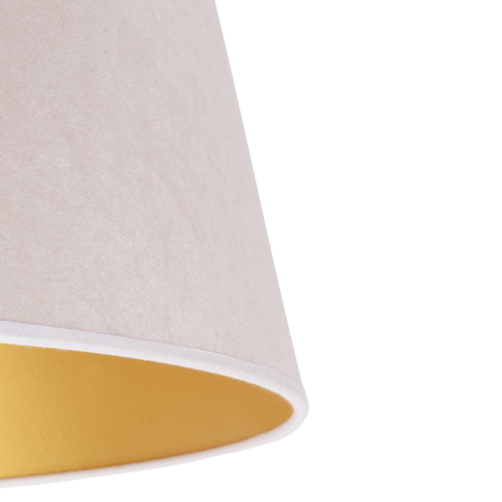 Cone lámpaernyő 25,5 cm magas, ekrü/arany