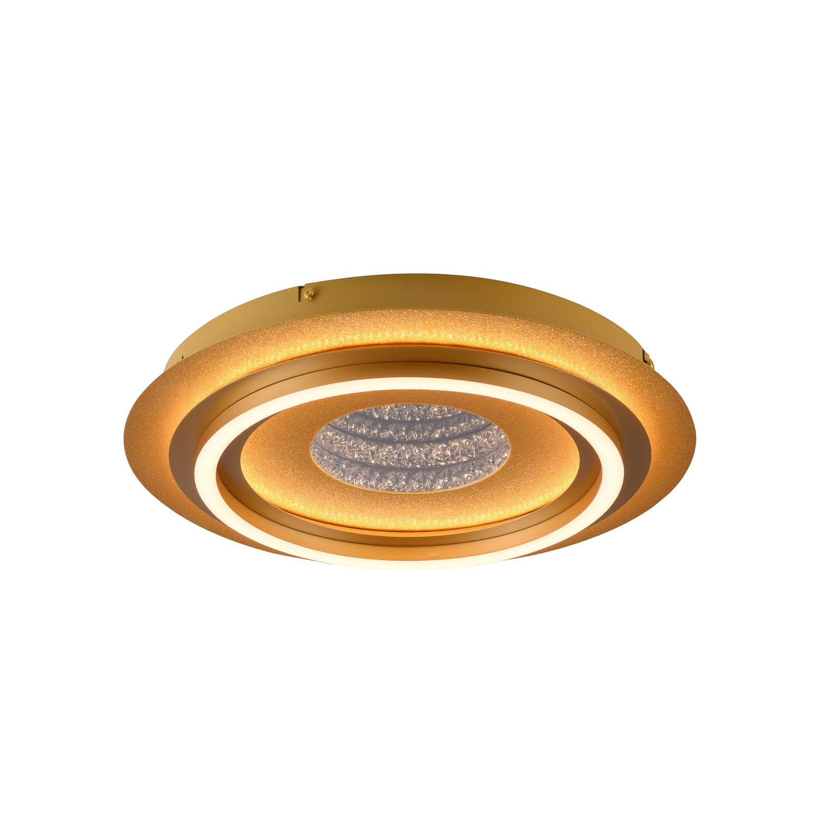 LED-loftlampe Cichio, mat guldfarvet, jern, 3.000 K