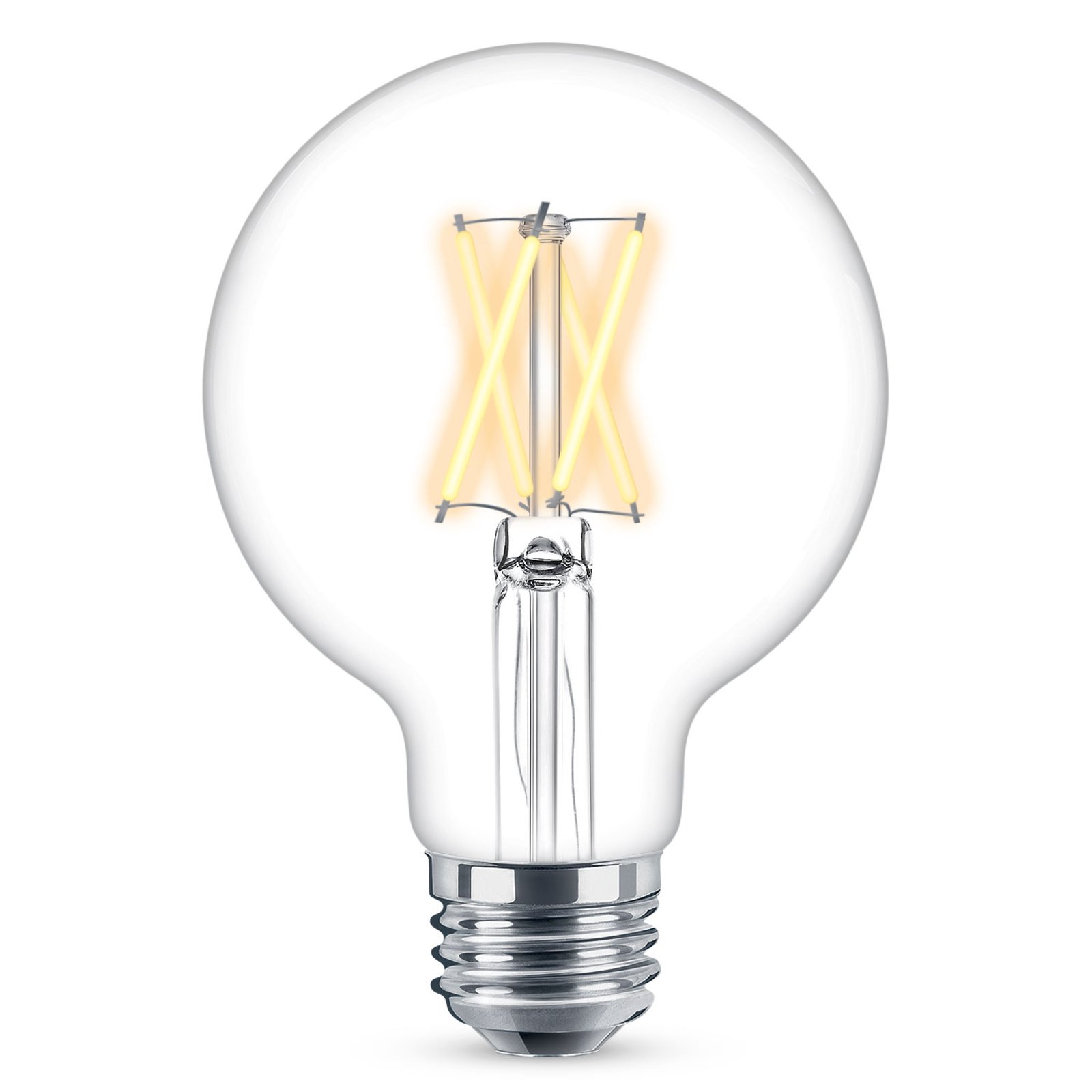 WiZ E27 LED G95 filament clear 6.5 W 2,200-5,500 K, E27, 6.5 W, energy efficiency: A+, L: 14 cm