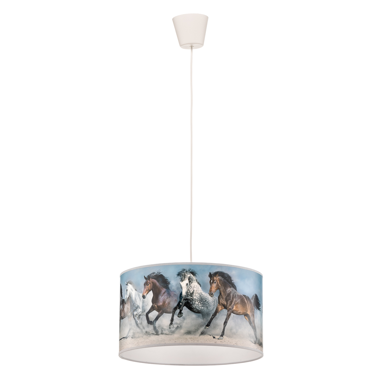 Horses print pendant light
