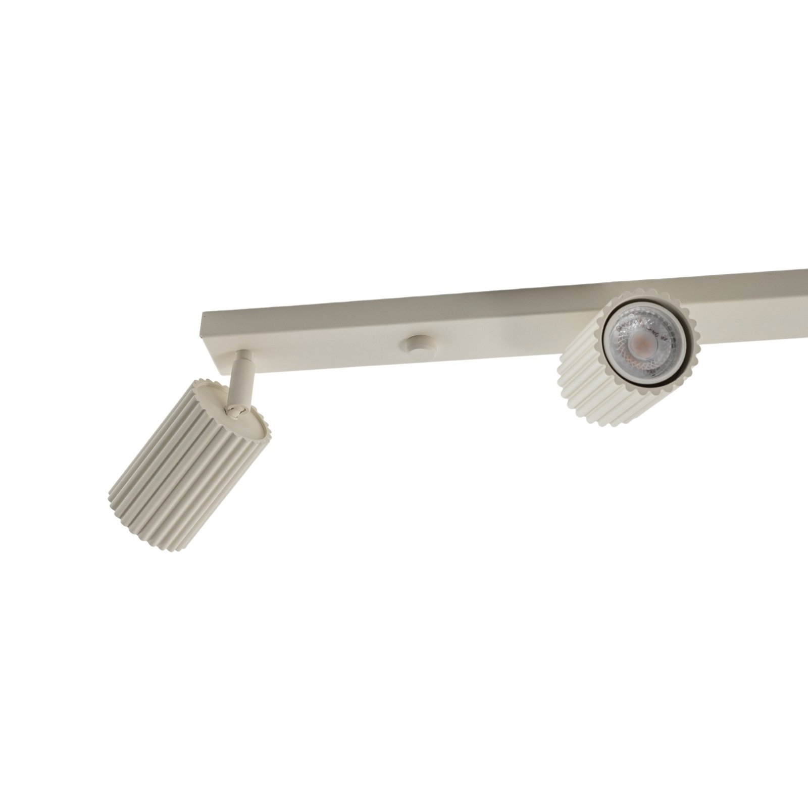 Carbon downlight, beige, length 81 cm, aluminium, 4-bulb.