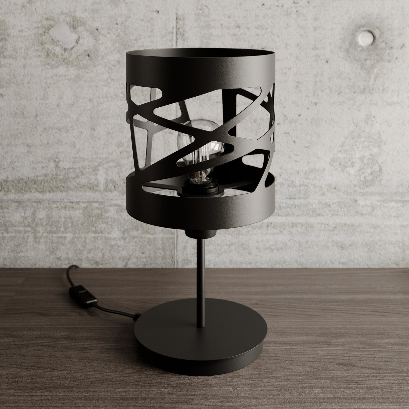 Frez modul asztali lámpa minta ernyő Ø17.5cm fekete