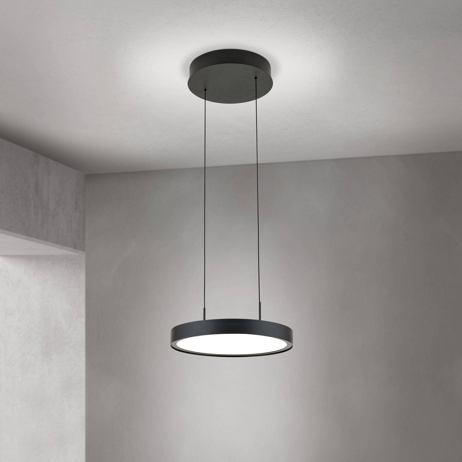 Żyrandol LED Teide, czarny, 1-punktowy, metal, 2700 K