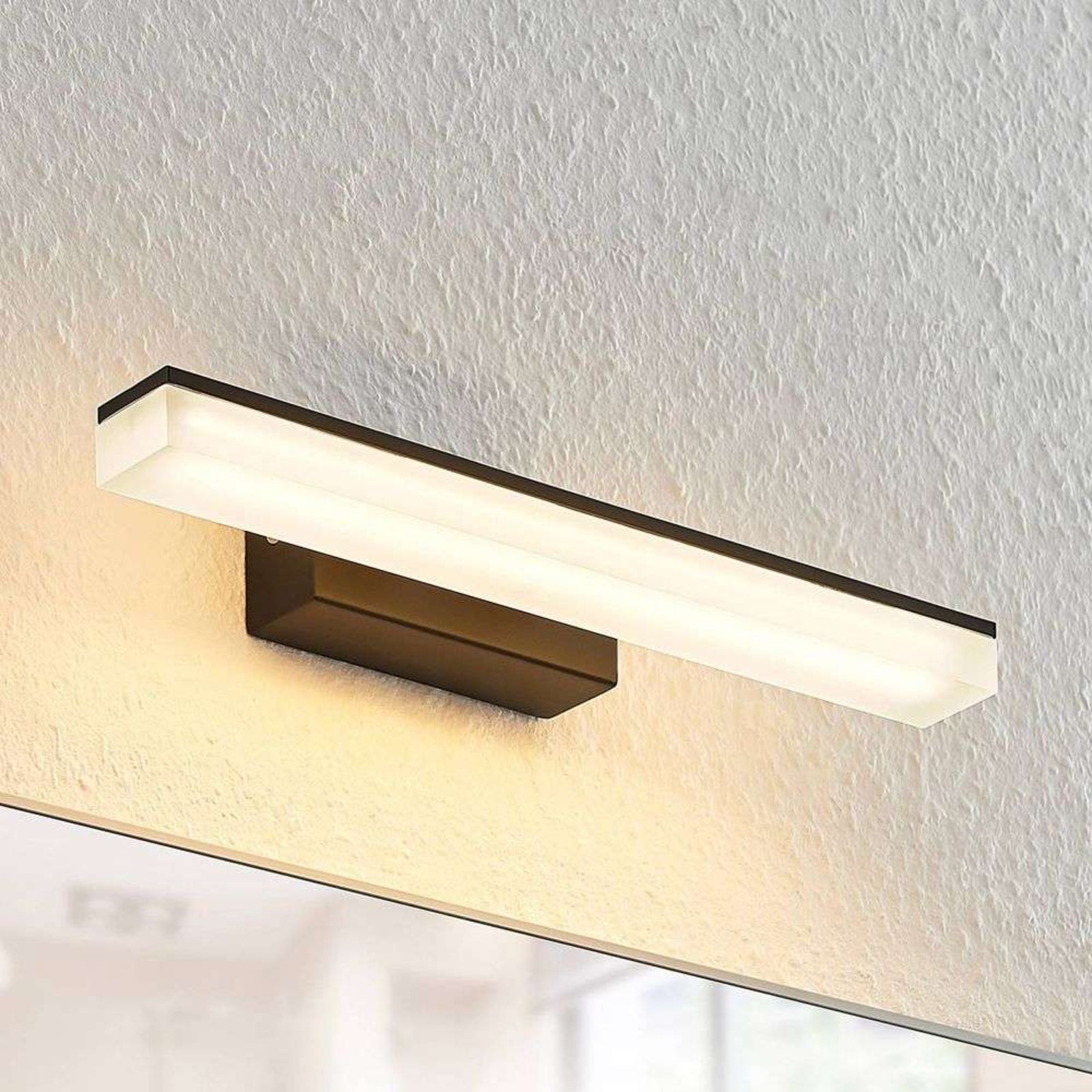 Lisana LED Candeeiro de Parede IP44 L32 Black - Lucande