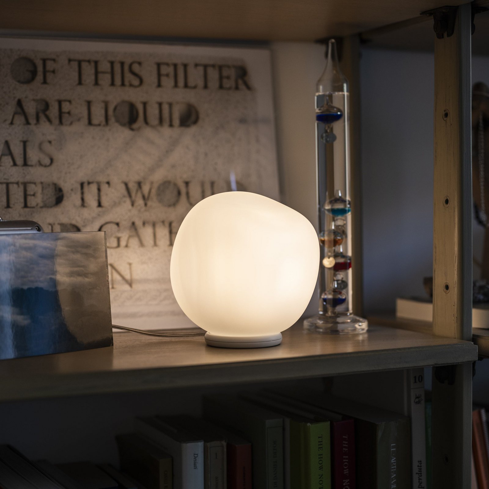 Hoba Piccola Tischlampe, Ø 13 cm, dimmbar, Glas - Foscarini