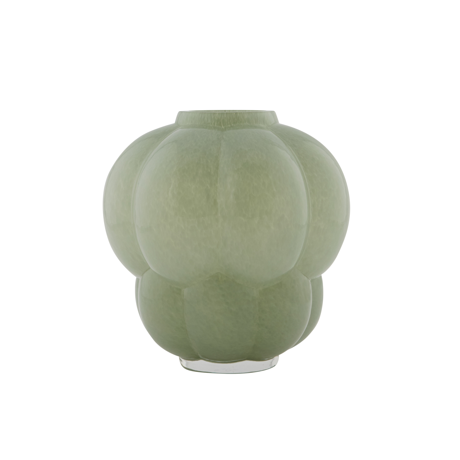 AYTM Vase Uva, verre, vert, Ø 26 cm, hauteur 28 cm, soufflé à la bouche