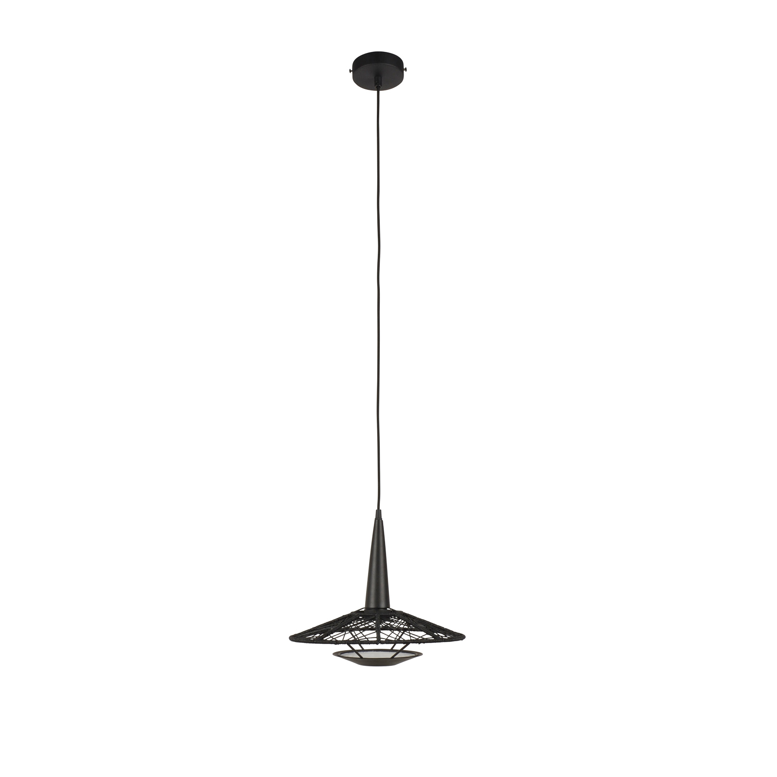 Forestier Carpa S závesná lampa, čierna, Ø 34 cm