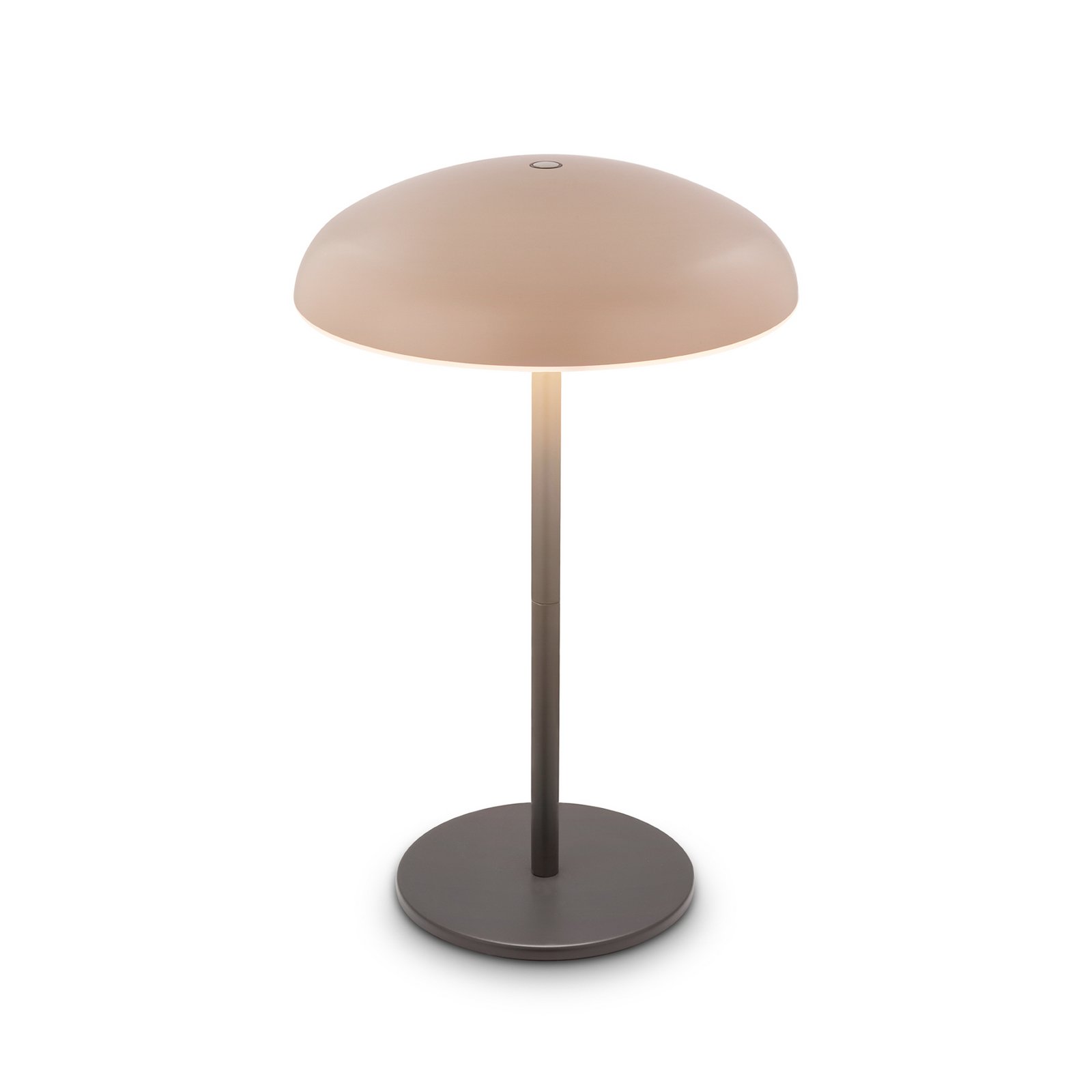 LED-akku-pöytälamppu Brilo unplugged Caxa, beige/antrasiitti