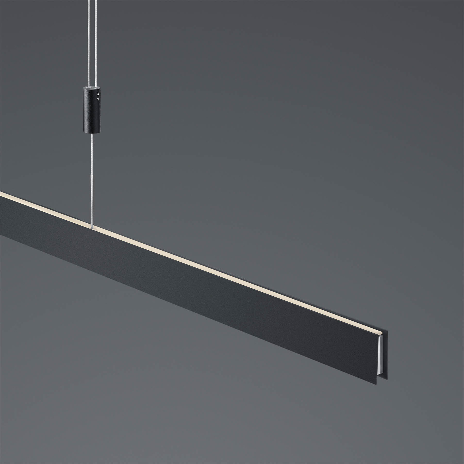 Suspension LED Delta, 130 cm, noir