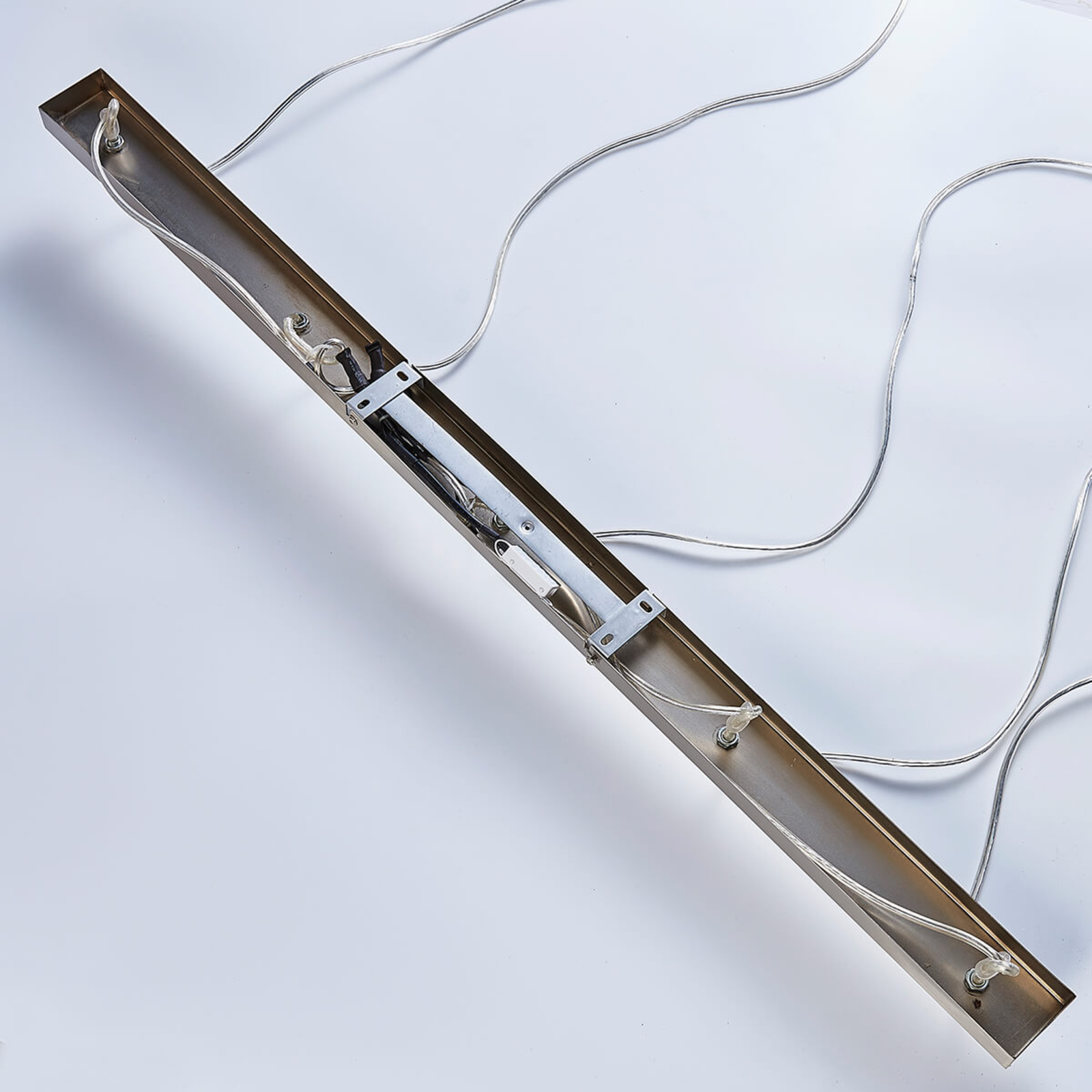Závesné svietidlo Lindby Bado, 5 svetiel, kov, sklo, E14, 100 cm