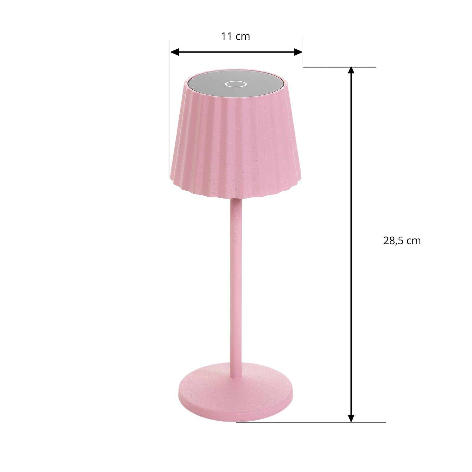 Lindby led-es újratölthető asztali lámpa esali, rózsaszín, 2 darabos szett