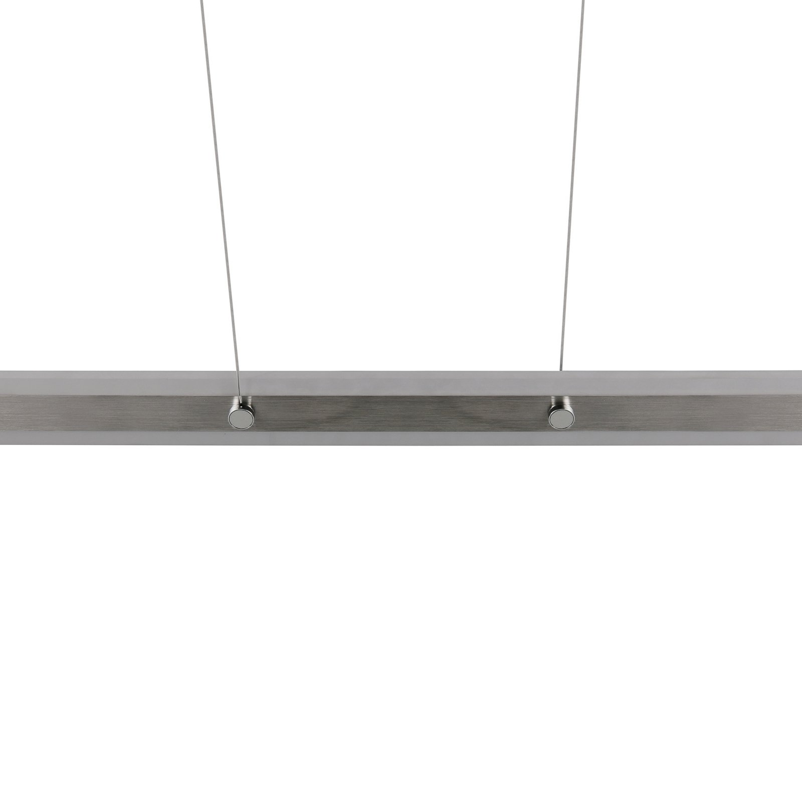 LED pakabinama lempa Arcola, nikelio spalvos, ilgis 115 cm CCT 2-flg. LED pakabinama lempa Arcola, nikelio spalvos, ilgis 115 cm CCT 2-flg.