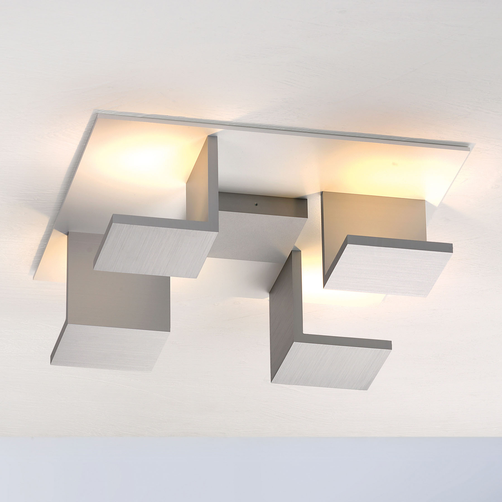 Bopp Reflections Deckenlampe Quadrat weiß/alu
