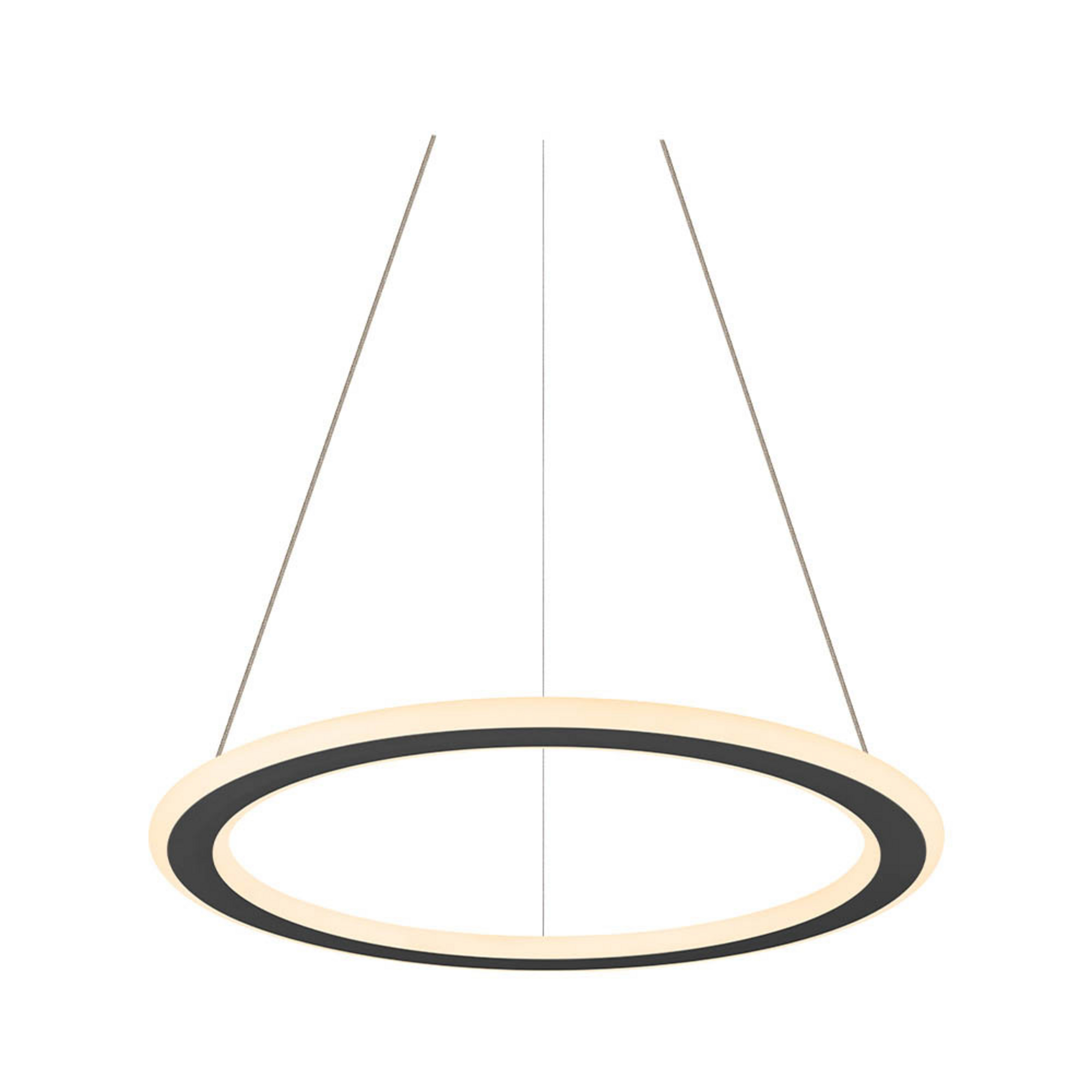 One Flat Lustră Pendul Singur 2700/3000K Black - SLV