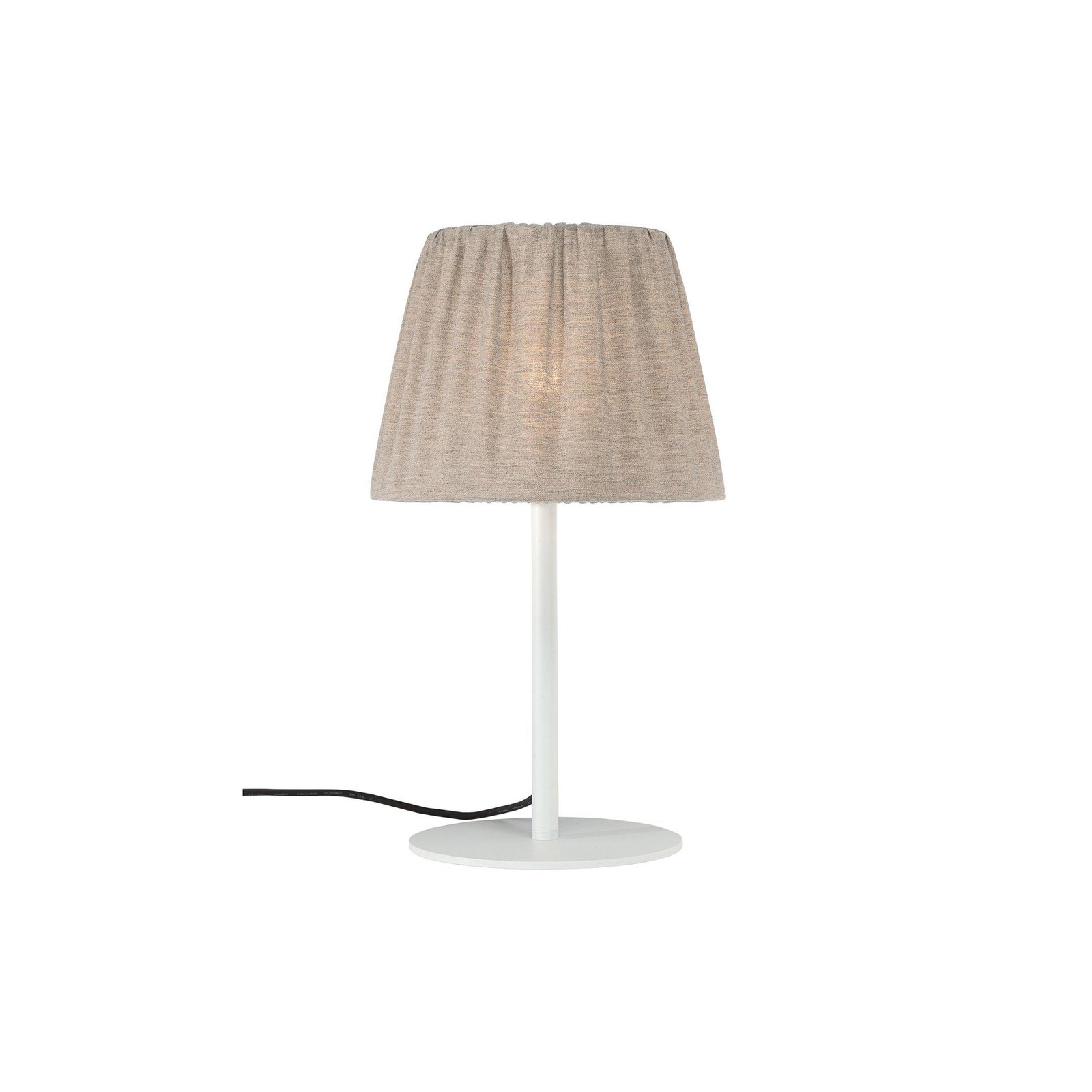 PR Home lámpara de mesa de exterior Agnar, blanco / marrón, 57 cm