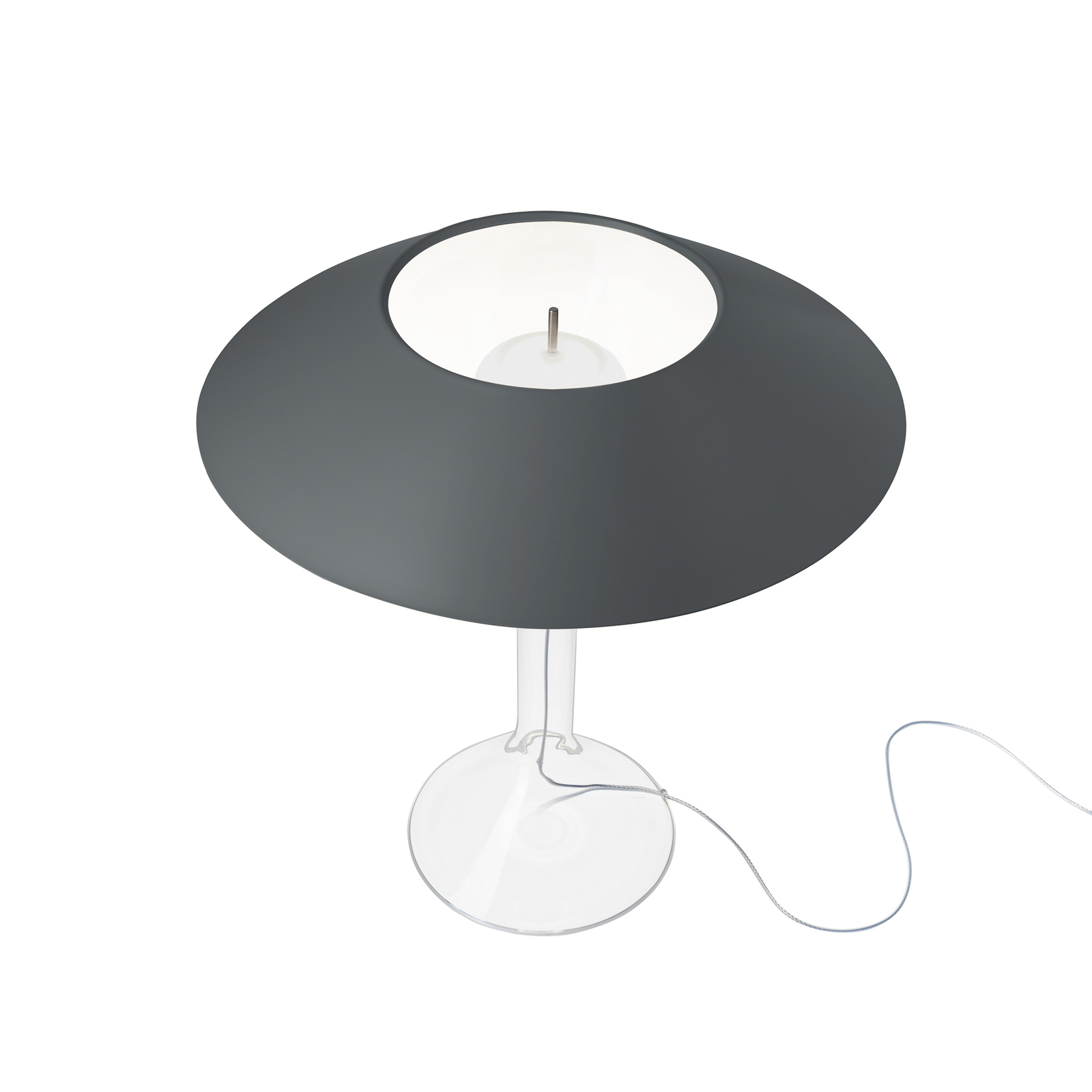 Foscarini LED galda lampa Chapeaux M, pelēka