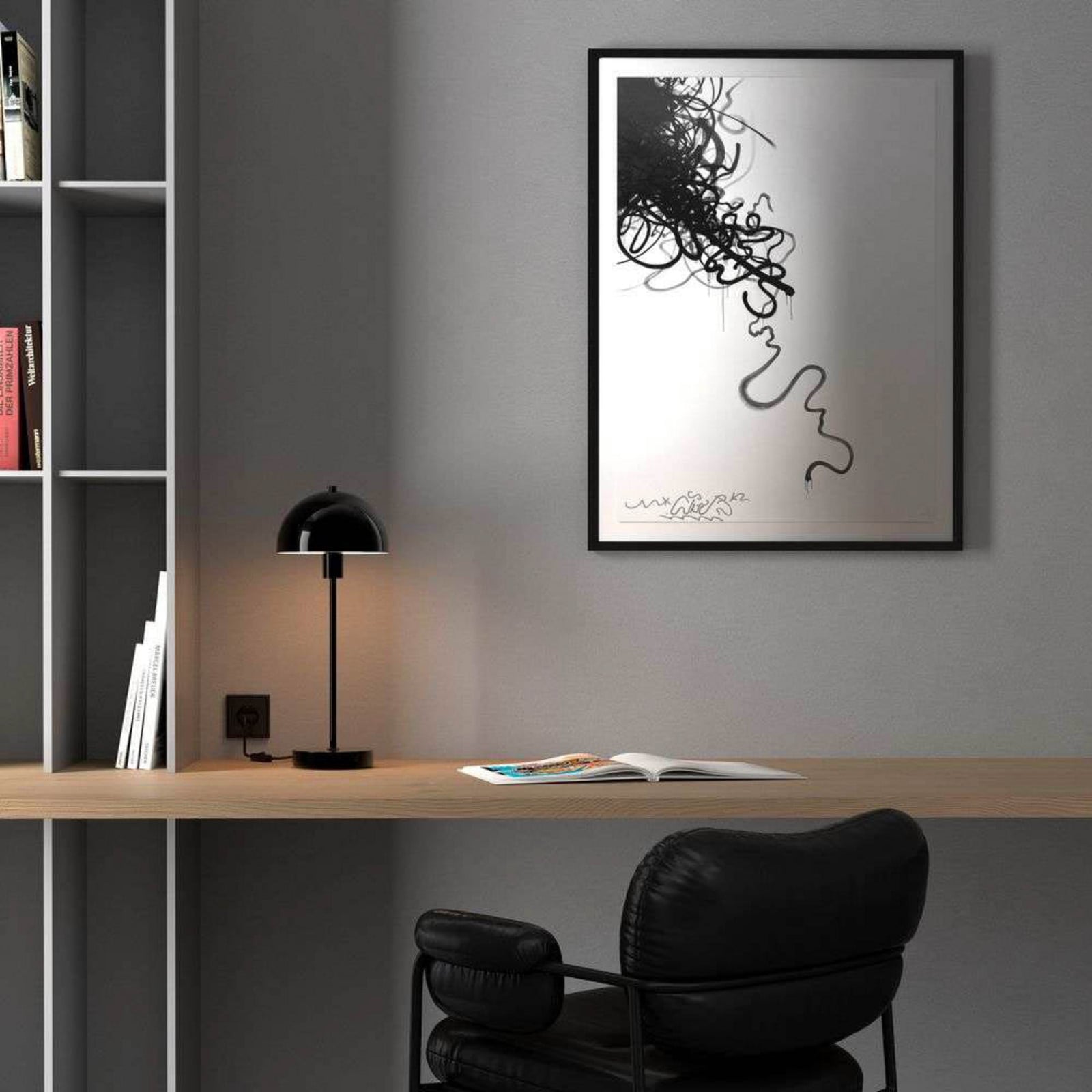 Vienda Bordlampe Glossy Black Herstal - Soveværelse - Metal billede