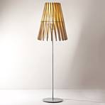 Fabbian Стик дървена подова лампа, конусовидна