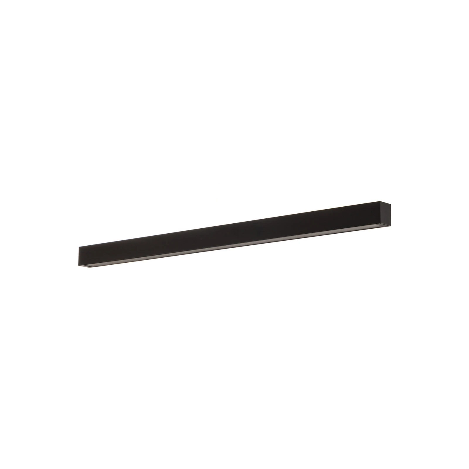 Ravna stropna svjetiljka, crna, 122 cm