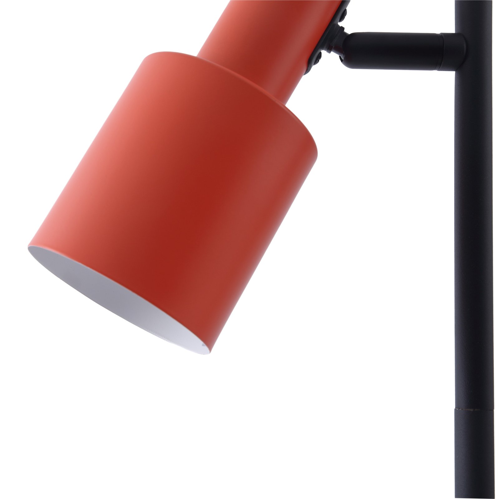 Stojacia lampa Lindby Ovelia, oranžová/čierna, železo, E27