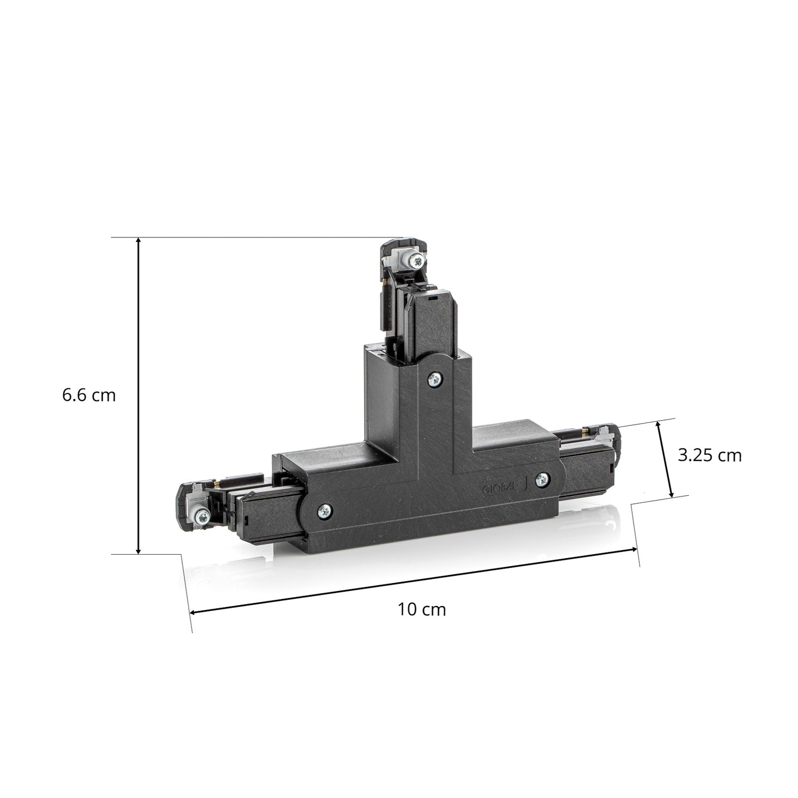 T-verbinder Noa aardedraad binnen links, zwart