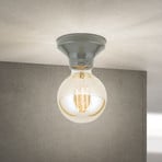 Plafonnier Frost, gris, céramique, E27