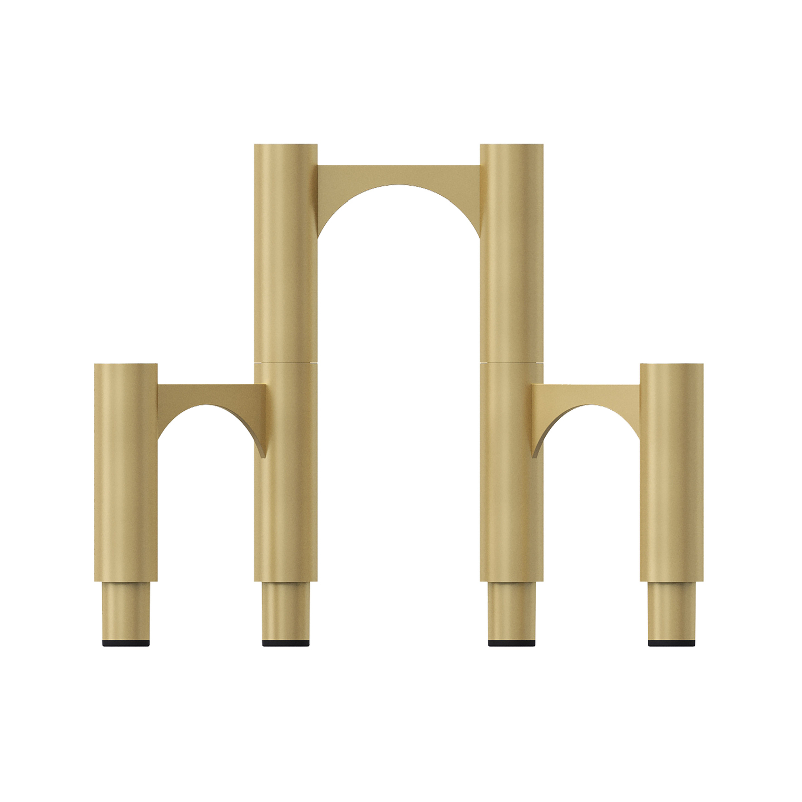 AYTM Compono candle holder, gold, h 12 cm, aluminium, set of 3