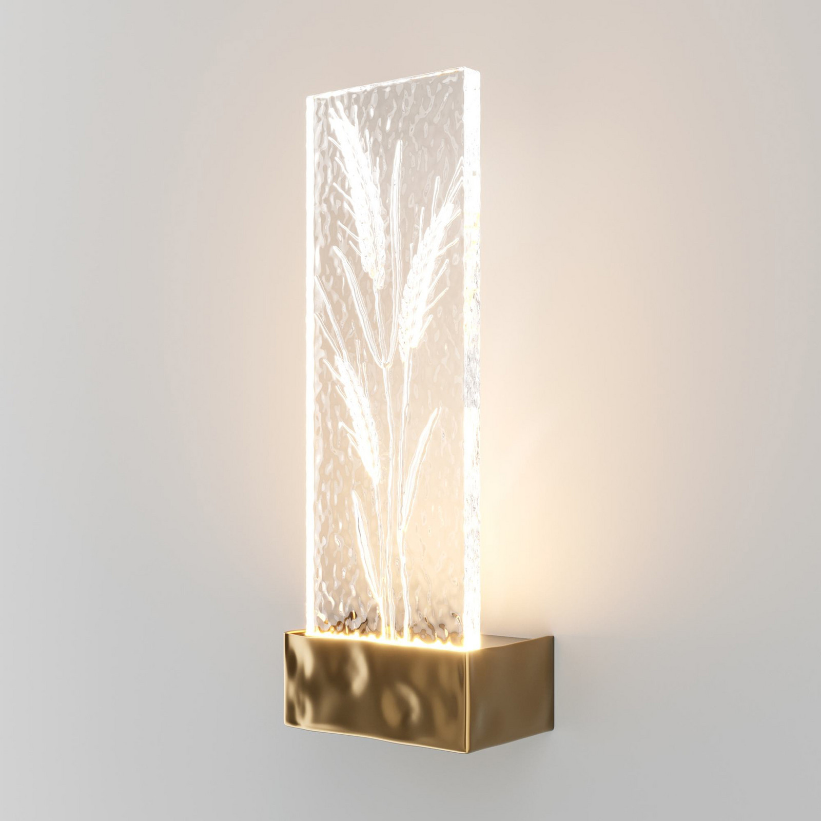 Maytoni Aplică de perete cu LED Ornate alamă/limpede înălțime 31 cm - Camera de zi / sufragerie - alamă transparent - Sticlă