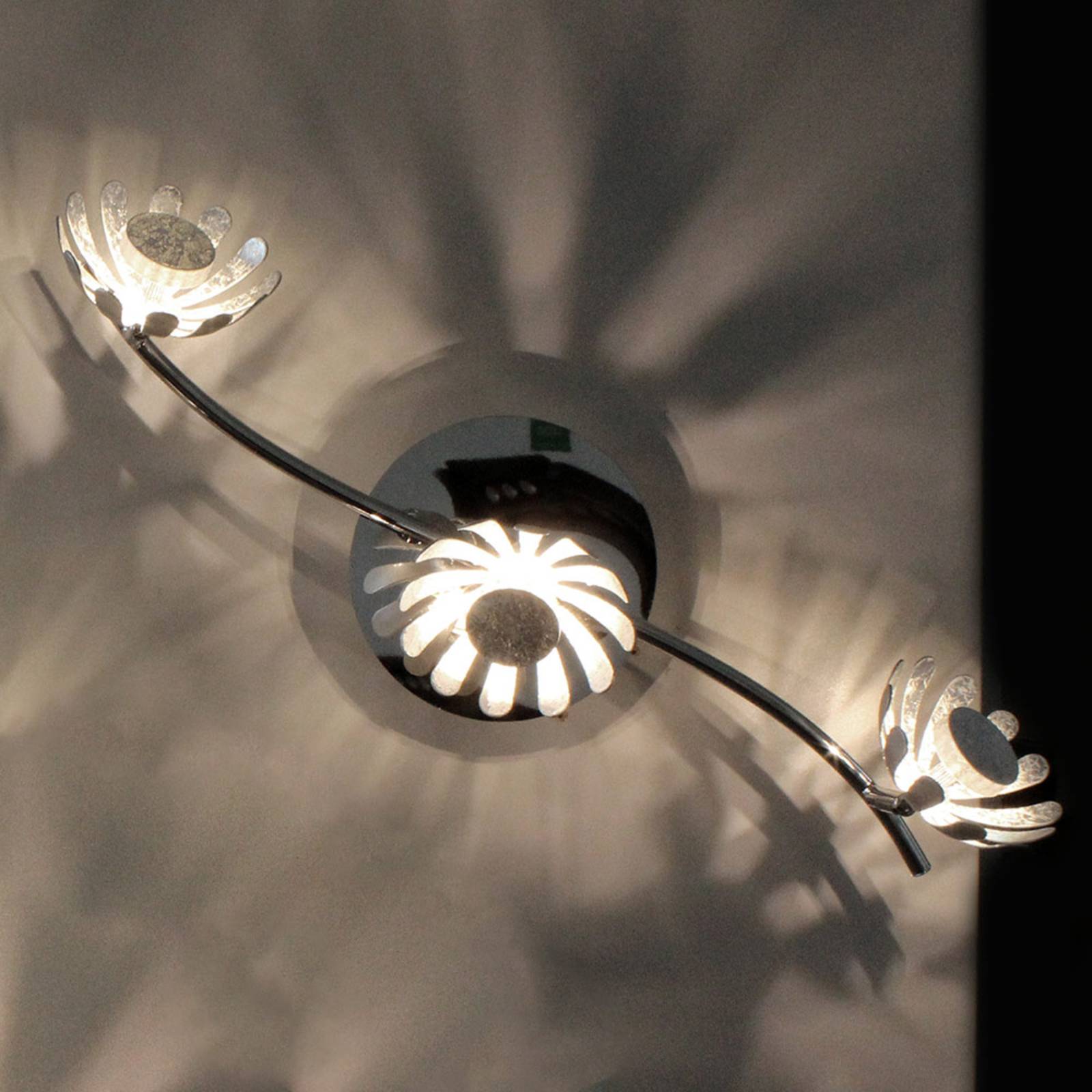 Applique LED Bloom à 3 lampes argentée