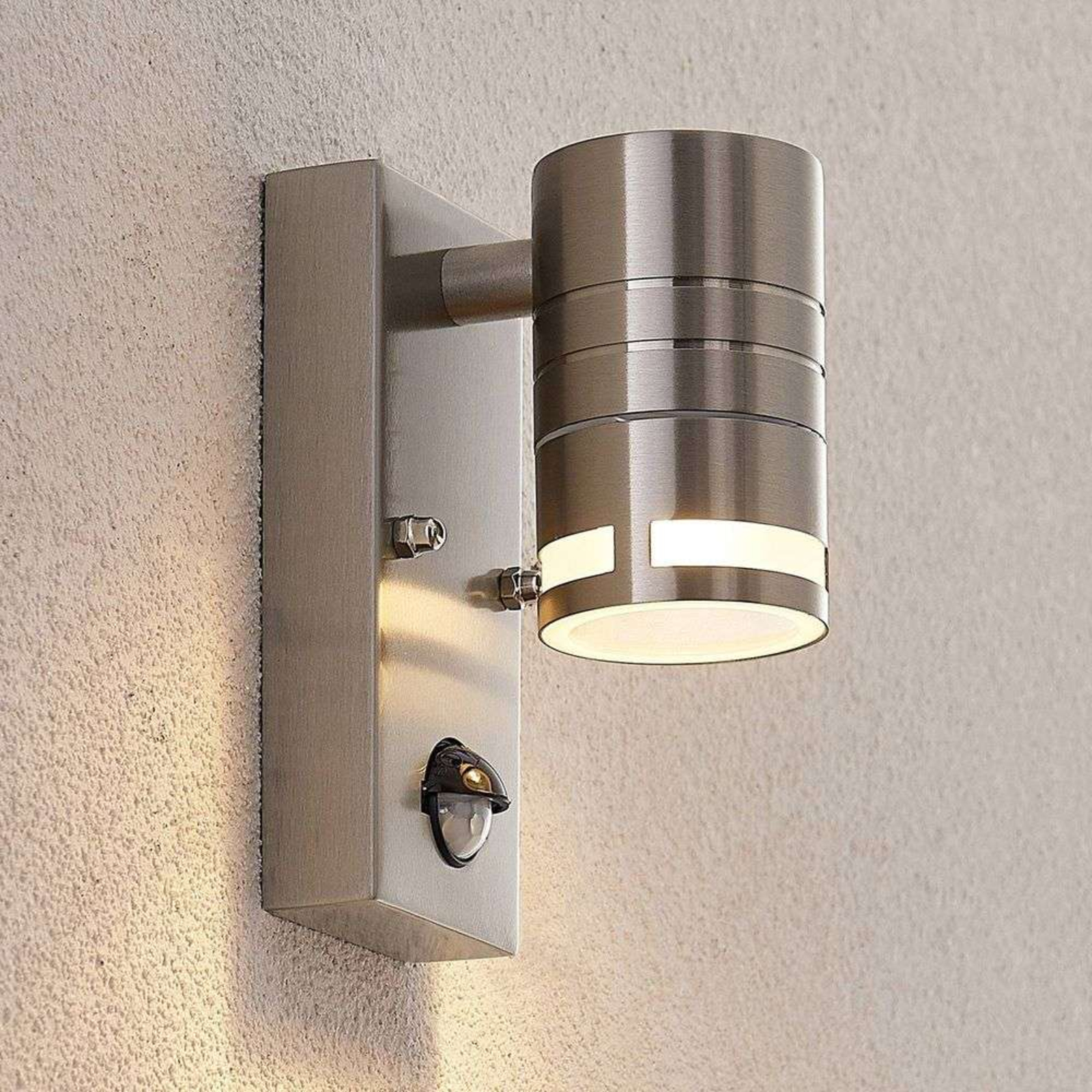 Catalin Vonkajšie Nástenné Svietidlo w/Sensor Stainless Steel - Lindby