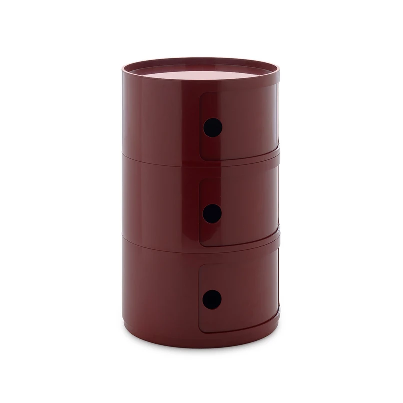 Kartell - Componibili Big Container, rød, 3 elementer, højde 69,5 cm