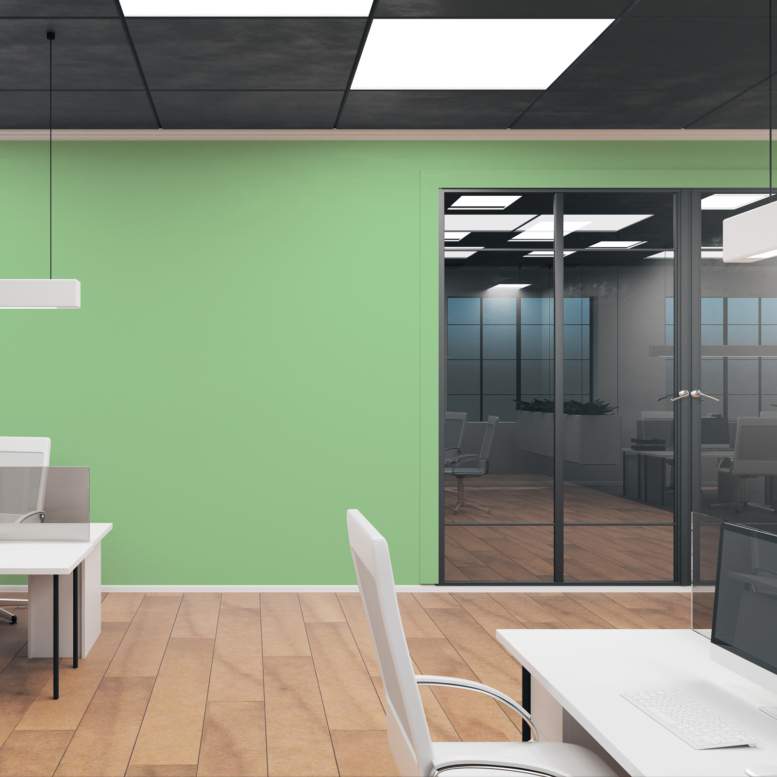 Stylvania Sylvania Start Panel Flat troffer micro 4,000 K, for Workroom / Office, aluminium, steel, polycarbonate, 40 W, energy efficiency: A+, L: 62.5 cm, W: 62.5 cm, H: 1 cm