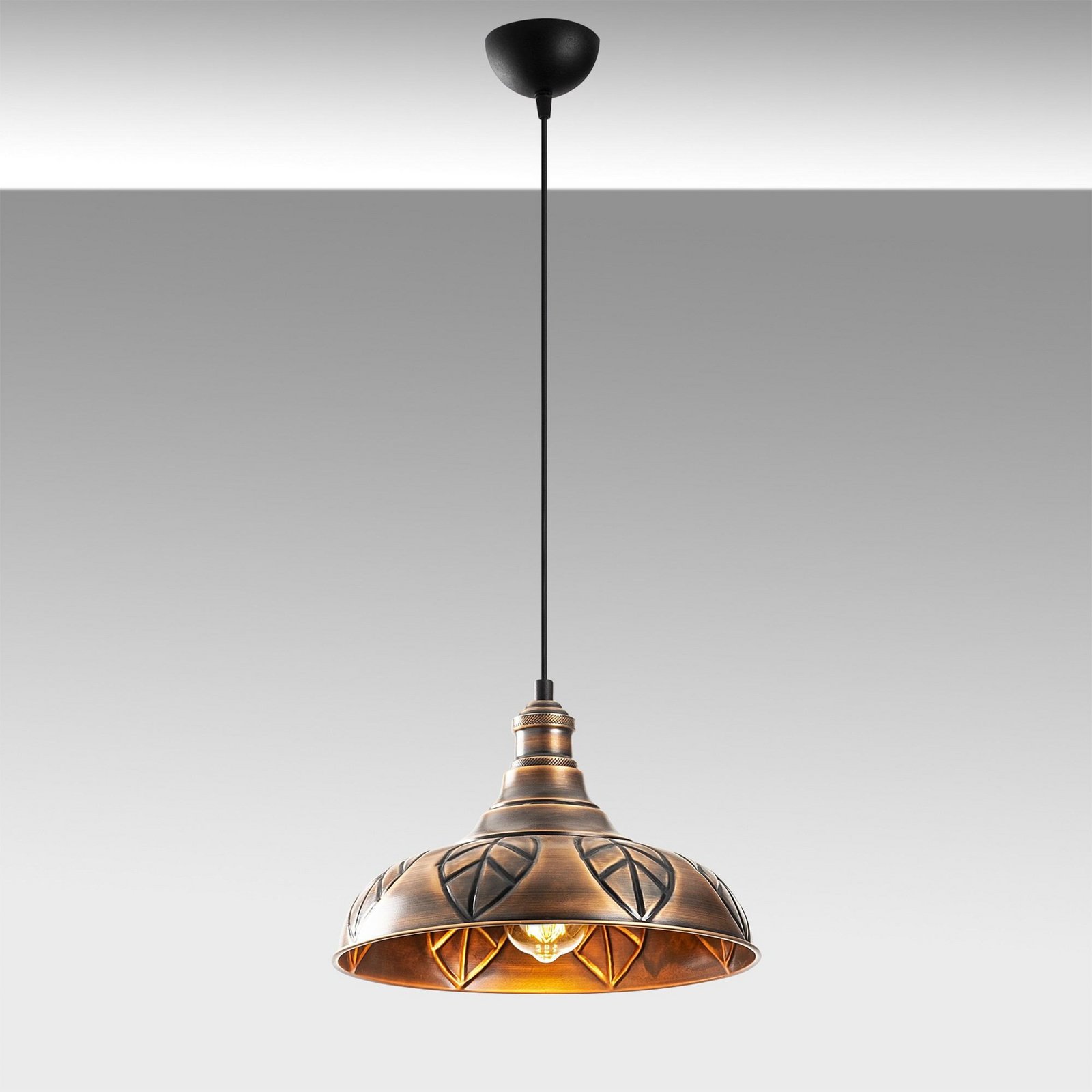 Hängeleuchte Saglam, kupfer, Metall, Ø 32 cm, E27