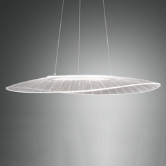 Závěsné svítidlo LED Vela, bílé, oválné, 78 cm x 55 cm