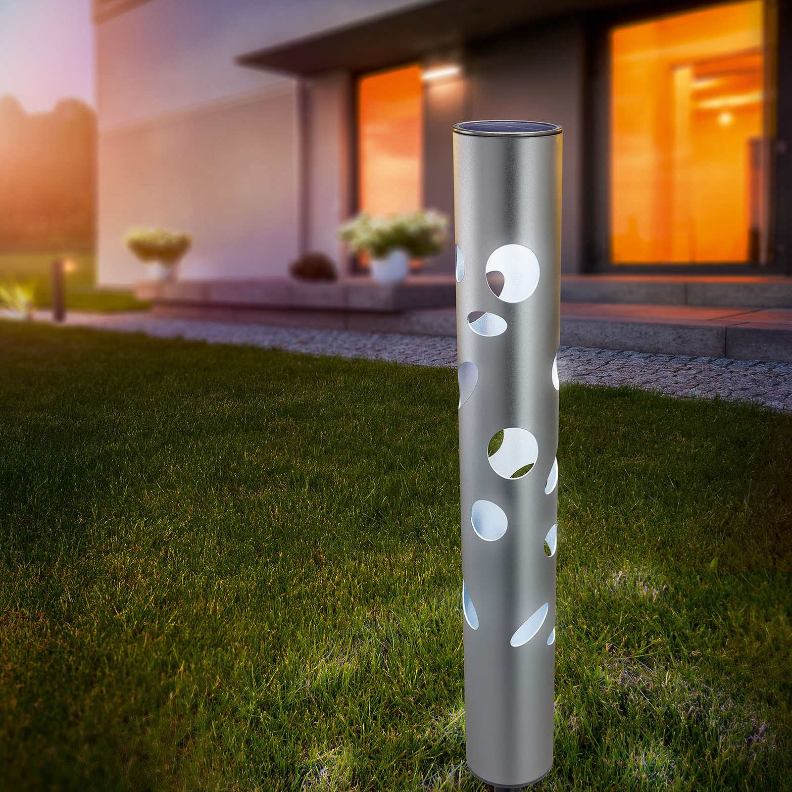 Esotec Fantasy Light solar decorative lamp, ground spike, aluminium, H: 69 cm