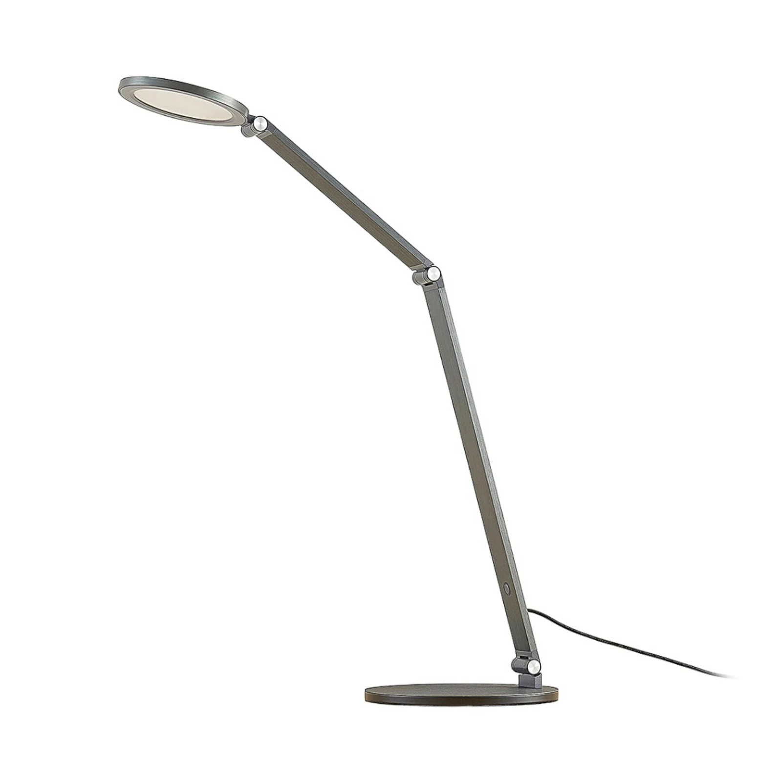 Lucande LED-skrivbordslampa Mion, 41 cm, rund, dimbar