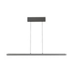 Lampa wisząca LED Torvi, piaskowo-szara/dymno-szara, długość 115 cm, CCT