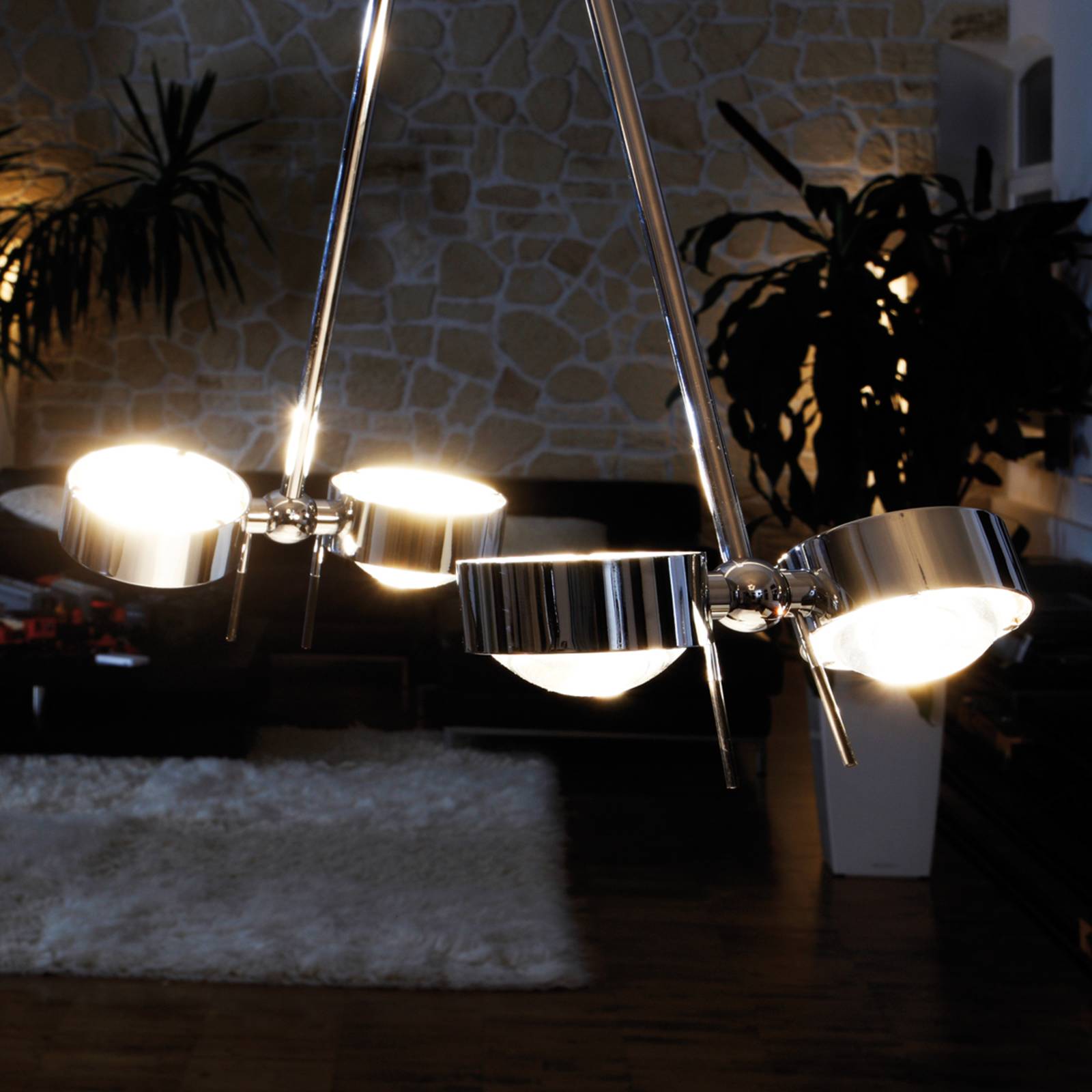 Lampa sufitowa PUK CEILING 4-punktowa chrom