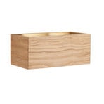 LED-seinävalaisin Shine-Wood, tammi/musta, leveys 23 cm, puu