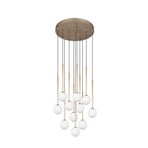 Piekaramā lampa „Firano“, zelta krāsā, Ø 66 cm, metāls, 11 spuldzes.